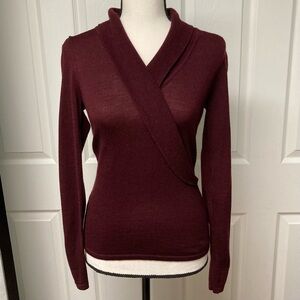 Ann Taylor Factory Burgundy Sweater